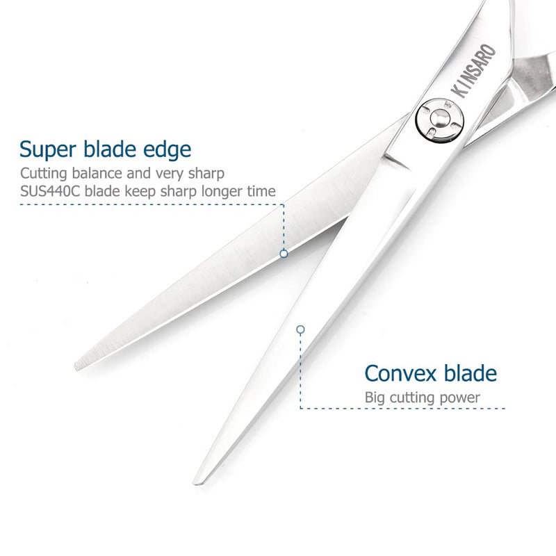 KINSARO Hair Scissors 6 Inch Professional Barber Hair Cutting Scissors hairdresser haircut scissors 440C Barber Shears Rose handle KINSARO for Hairdresser Barbershop or Home Use - Image 4